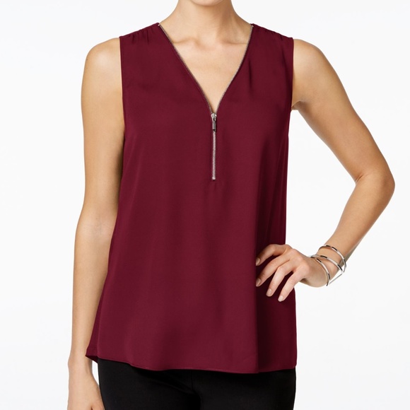 INC International Concepts Tops - INC Zip Front Tank Top (NWT)